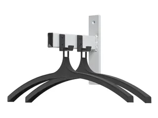Wandgarderobe HIQ 2 hangers zwart aluminium grijs - 1