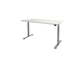 Dextro Basic Zit-sta Bureau Elektrisch 180x80 Krijtwit 25mm Alu - 1