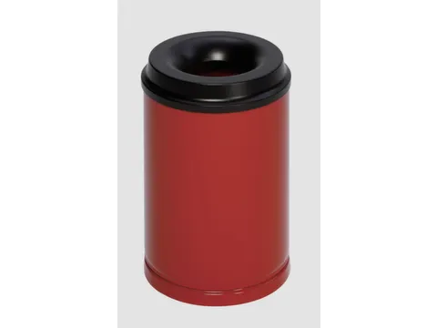 prullenmand zelfblussend 15 liter HxØ 370x250mm kop zwart rood