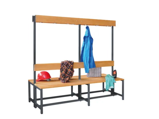 banc double,HxLxP 1600x2000x770mm,piètement RAL7016