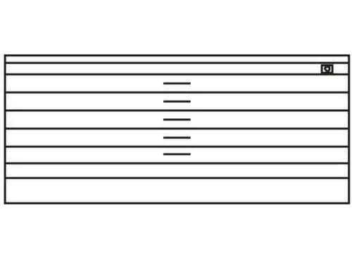 Tekeningenkast 420x1100x765mm 1+2 Laden Din A1 Ral 7035