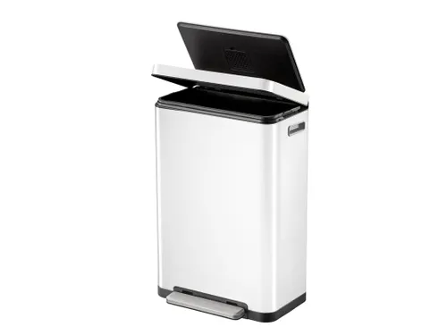 X-Cube pedaalemmer 30 Liter Wit Mat RVS