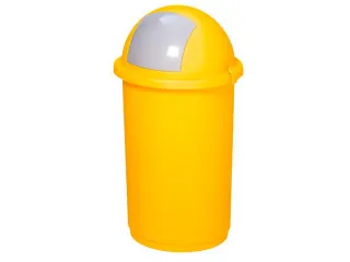 Afvalverzamelaar Kunststof 50 Liter 760x410mm Inworpklep Zilver - 1