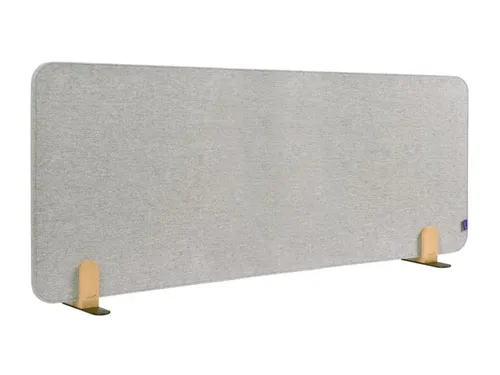 Elements Bureauscherm akoestisch 60x160cm Licht Grijs Houders