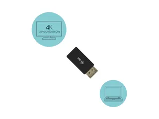 i-tec DisplayPort to HDMI Adapter 4K/60Hz, DisplayPort, HDMI, Zwart - 1
