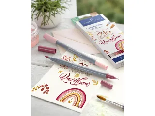 Duo aquarelmarker Faber-Castell Goldfaber etui 6 stuks BoHo letterings - 5