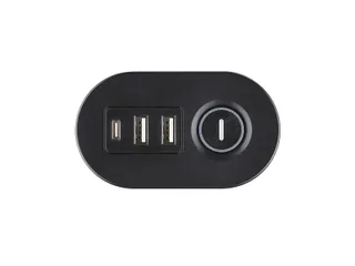 IOIO desktop stekkerdoos SL3000 3-voudig + 3x USB Zwart - 7