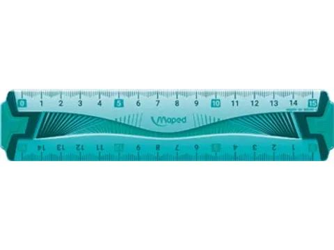 lat Flex onbreekbaar 15 cm, met dubbele graduatie