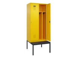 locker met bank,voor scheiding van kleding,HxBxD 2120x800x815mm,2vak