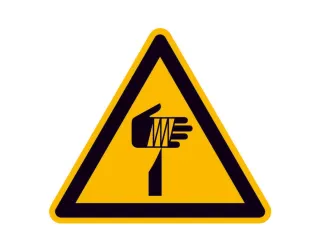 waarschuwingsbord,v. binnen/buiten,Waarschuwing voor puntig voorwerp - 1