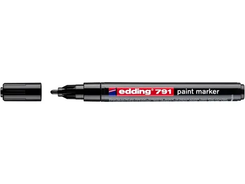 Paintmarker edding 791 op alcoholbasis 1-2mm zwart