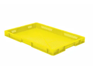 Euronorm-stapelbak 9.5l 50x600x400mm Wanden/bodem Opengewerkt Geel - 1