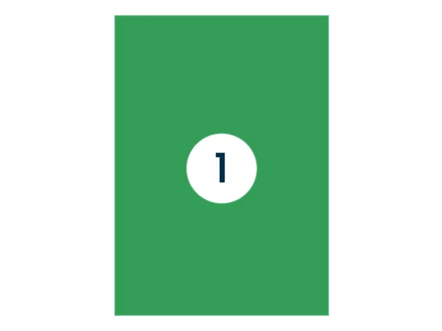 Gekleurde Etiketten 210x297mm A4 Groen 42524 1000 Vel