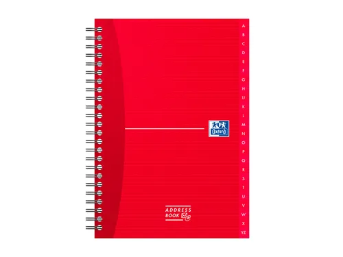 Adresboek Oxford Essentials A5 72vel dubbelspiraal assorti