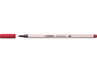 Brushstift STABILO Pen 568/50 donkerrood - 1