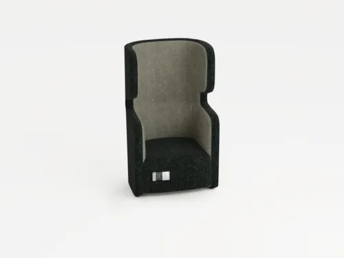 Fauteuil 1-Zits Geluidabsorberend Stof Antraciet/grijs 1330x860x760mm
