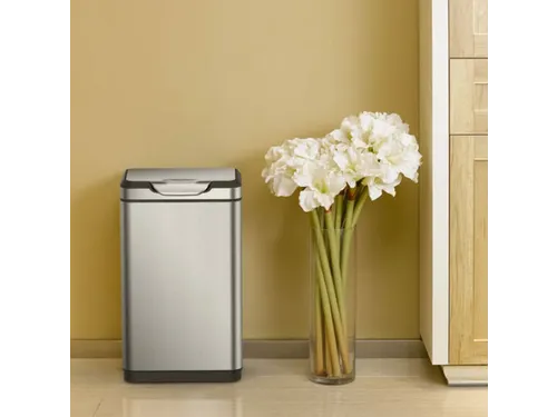 Afvalbak Touch Pro Bin 20+20 Liter Mat Rvs