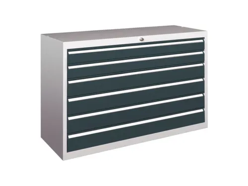ladekast HxBxD 800x1023x600mm 6laden slot RAL7035 front RAL7016