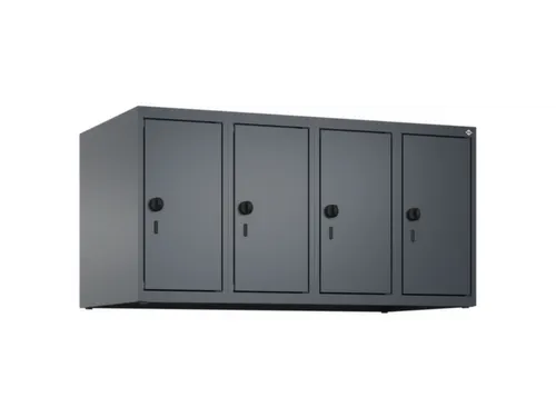 opzetkast,v. locker,4vak.,vak B 250mm,HxBxD 500x1000x500mm,vleugeldeur