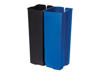 Recycling Binnenbakken 2x15 Liter Blauw Zwart Kunststof Front Step - 1