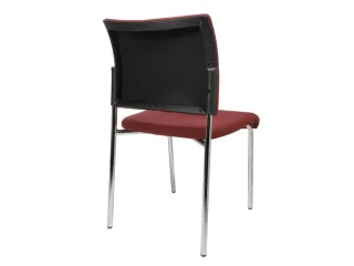 Bezoekersstoel Stof Bordeauxrood Zitting 430x480x450mm - 3