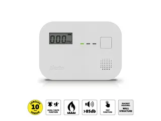 Koolmonoxidemelder Alecto 10 jaar sensor wit - 12