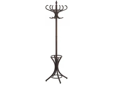 Portemanteau sur pied Bistro 12 crochets marron foncé