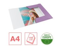 Colour'Breeze elastomap 3 kleppen A4 lavendel
