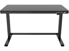 Zit-Sta Werkplek 120cm Glas Zwart Elektrisch Verstelbaar