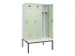 locker met bank,voor scheiding van kleding,HxBxD 2120x1200x815mm,3vak