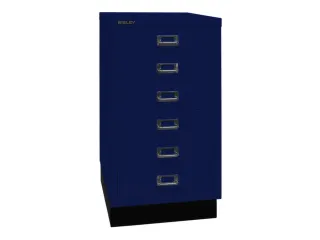 kantoor-ladekast HxBxD 670x349x432mm 6 laden romp oxfordblauw staal - 3