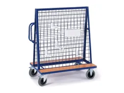 materiaalwagen,draagverm. 600kg,laadvl. LxB 1200x800mm,draadgaas wand