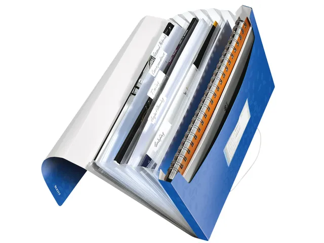 Sorteermap Leitz WOW A4 PP 6 vaks blauw