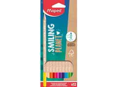 Kleurpotlood Maped Smiling Planet set à 12 kleuren