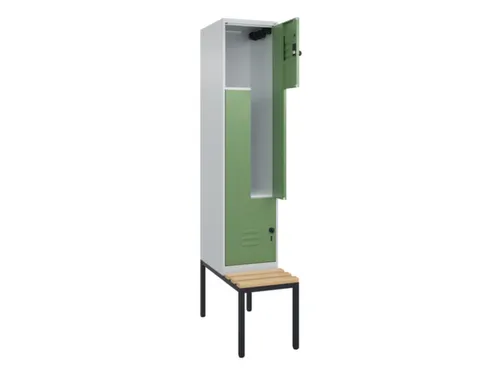 Z-garderobekast,HxBxD 2120x400x815mm,2vak,vak B 400mm,draaigrendel