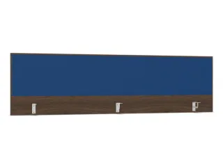 opzetpaneel bureau aanbouw achter NV bruin hickory blauw 2000mm - 1