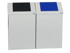 afvalbak,dubbel veld,2x45l,HxBxD 570x330x310mm,2opening(en)