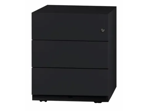 Mobiel Ladenblok 495x420x565mm 3laden Cilinderslot Zwart