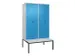locker voor scheiding van kleding,HxBxD 2120x1200x815mm,4vak