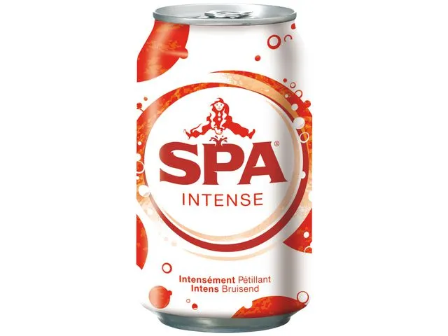 SPA Pack de 24canettes de 33 cl d'eau minérale naturelle gazeuse Red 