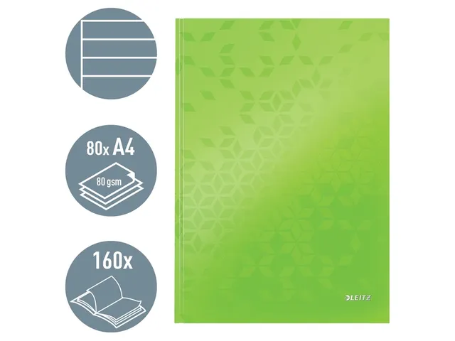 Cahier Leitz WOW A4 ligné vert