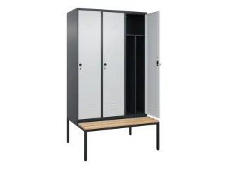 locker voor scheiding van kleding,HxBxD 2120x1200x815mm,3vak - 2