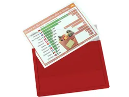 zichtpaneel,DIN A4,liggend,rood,achterzijde magnetisch