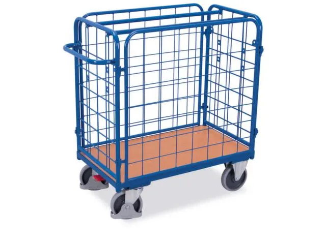 etagewagen,draagverm. 500kg,laadvl. LxB 1200x800mm,houtetage,RAL5010