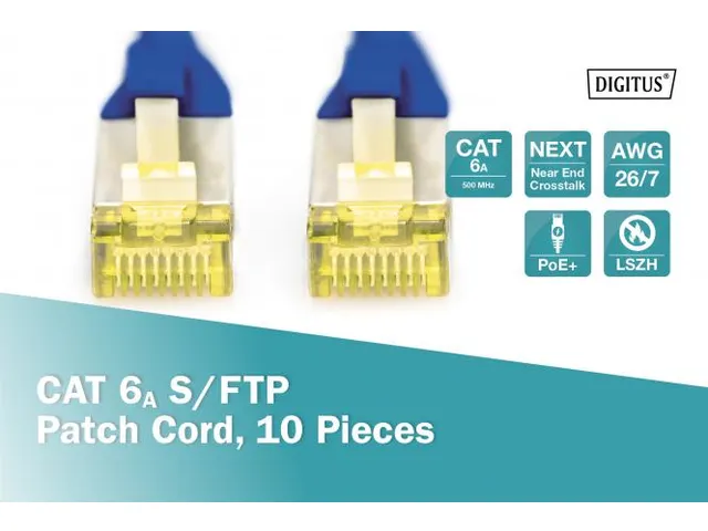 CAT 6A S/FTP PATCH CORD 10P AWG 26/7 3m