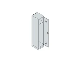 locker,HxBxD 1950x400x500mm,1vak,vak B 400mm,cil.-slot,sokkel - 3