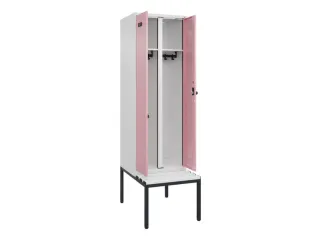 locker met bank,voor scheiding van kleding,HxBxD 2120x600x815mm,2vak - 1