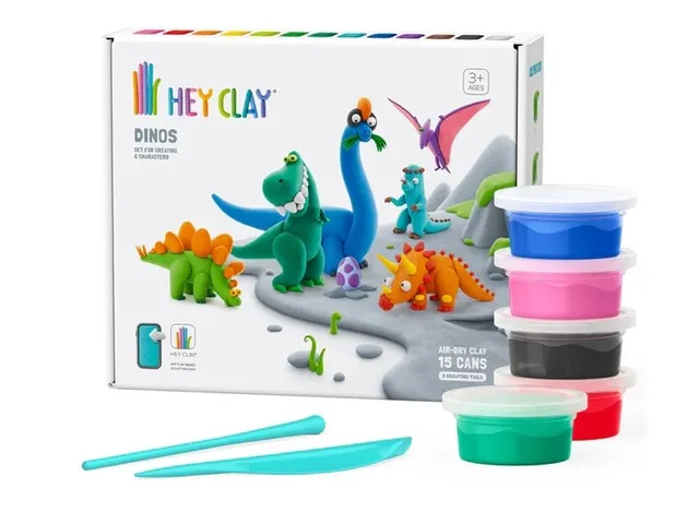 Hey Clay Klei set Dinos 15 delen
