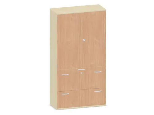 Kantoorkast 1920x1000x430mm Decor Romp Esdoorn Decor Front Beuken