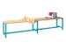 banc-patère,LxP 2000x370mm,barrettes en bois hêtre,piètement RAL501